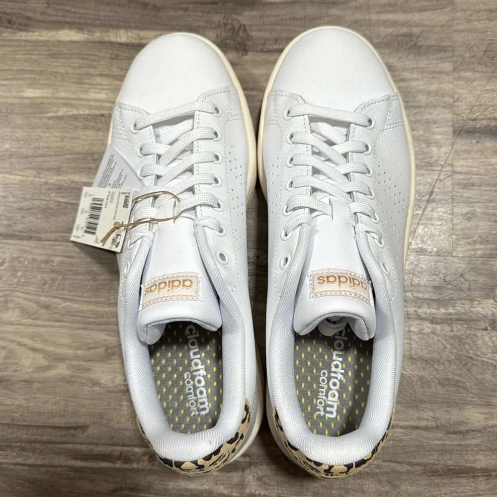 Brand NEW Adidas Cloudfoam Advantage Women’s Size 9.5 / leopard print! - Picture 2 of 6